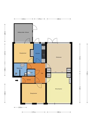 Floorplan - Lumeystraat 15Bgr, 3039 ZN Rotterdam